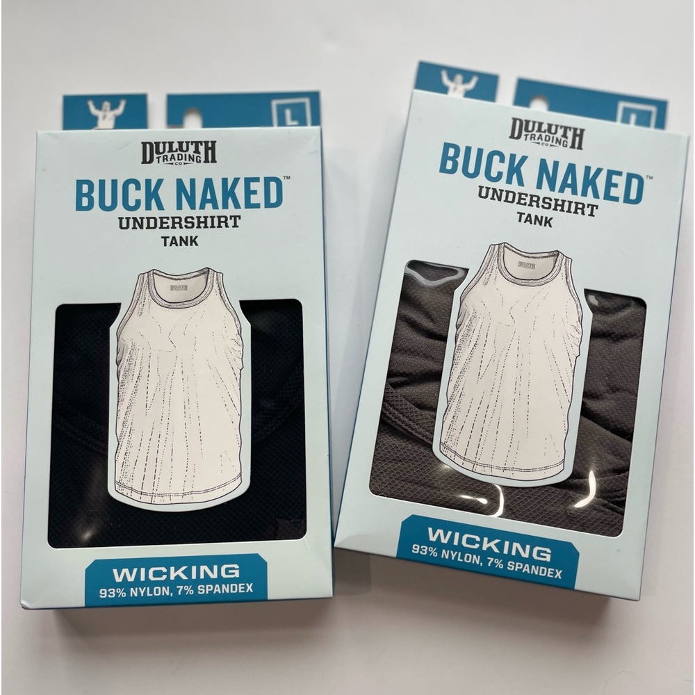 Duluth Buck Naked Undershirt- 2 brand new in box